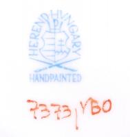 Herendi Viktória mintás kis kosár, kézzel festett, hibátlan, jelzett, d:9 cm