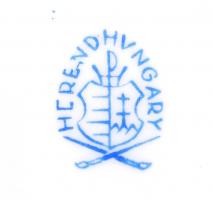 Herendi Viktória mintás kosár, kézzel festett, hibátlan, jelzett, d:12 cm