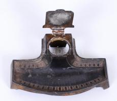 Art-deco fém tintatartó, h:14 cm, m:4 cm