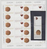 Europa CEPT: Gasztronómia ívszéli pár + kisív, Europe CEPT: Gastronomy margin pair + mini-sheet