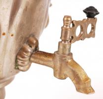 2 darab nagy méretű modern szamovár, fém / 
Large samovar, 50cm