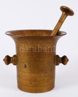 Réz mozsár, törővel / mortar 16 cm