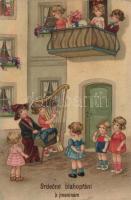 Nameday, children, litho