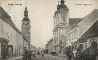 Nagyszombat Kossuth street, the shops of József Zlocha, Izrael Abelesz and Ferenc Ruprecht (small tear)
