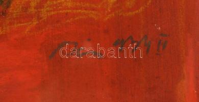 Bán Béla (1909-1972): Leány barna kabátban. Pasztell, papír, jelzett, üvegezett keretben, 48×31 cm