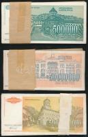 Jugoszlávia 1968. 10D + 1978. 100D + 1981. 1000D + 1992. 500D + 1993. 5000D (32x) + 50.000D (32x) + ...