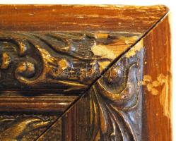 Jelzés nélkül: Merengő. Olaj, vászon, sérült, antik keretben 76×65 cm