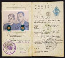 1937 Keményfedeles, fényképes útlevél /  Hungarian passport