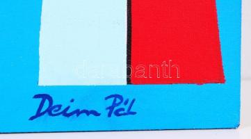 Deim jelzéssel: Ablakon át. Vegyes technika, farost, 60×80 cm