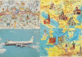 11 db modern, használatlan Malév lap / 11 modern, unused Malév Hungarian Airlines postcards