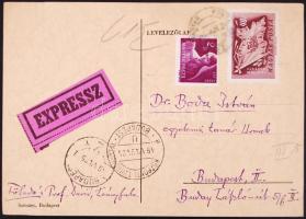 1949 Dávid Lajos (1881-1962) matematikus aláírása levelezőlapon