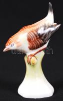 Kézzel festett porcelán pinty figura / 
Hand painted porcelain finch, 8cm
