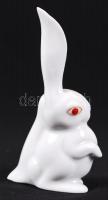 Kézzel festett, jelzett Herendi porcelán nyúl / 
Hand painted Herendi rabbit, 10cm