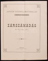 1880 "István" Gőzmalom-Társulat Debreczenben. Zárszámadás