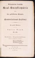 Allgemeine deutsche Real-Encyklopädie für die gebildeten Stände. (Conversations-Lexikon) VIII. Bd. O-Q. Leipzig, 1830, F.A. Brockhaus. Papírkötésben (gerincen kis szakadás) /  &lt;br/&gt;Paper binding (minor fault on spine)