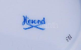 Virágokkal díszített, kézzel festett és aranyozott, jelzett Herendi kaspó /
Handpainted Herend flowe...