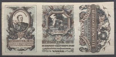 1922 Bélyeggyűjtők hete levélzáró hármascsík