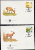 WWF: Antelopes set 4 pieces on FDC WWF: Antilopok sor 4 db FDC-n