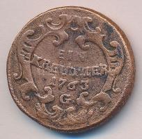 Ausztria/magyar verdejel 1763G 1Kr "Mária Terézia" T:3
