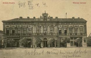 Békéscsaba városi bérház, Reisz Gyula és Fried Lipót üzlete, Dohány Nagy Tőzsde, Nyomda és Könyvkereskedés