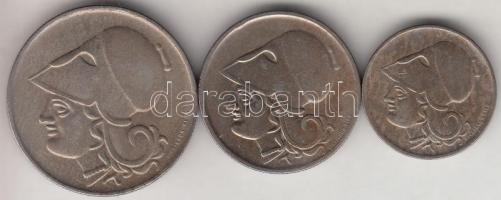 Görögország 1926. 50L + 1926B 1Dr + 1926. 2Dr T:2
Greece 1926. 50 Lepta + 1926B 1 Drachma + 1926. 2 ...