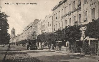 Arad, Andrássy square, dentist and dental surgery, trousseau shop of Nádler, local autobus (fa)