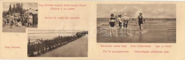 Balatonvilágos villatelkek, reklám; folding card