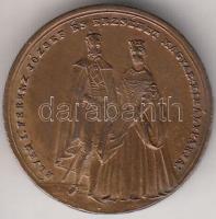 1867. Ferenc József és Erzsébet koronázási Cu zseton T:2