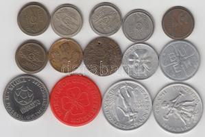 14db vegyes bárca, zseton, telefonérme T:vegyes