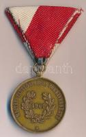 1901. "Magyar Tanulók Országos Tornaversenye" Cu emlékérem szalagon (34mm) T:2