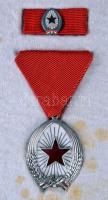 ~1980. "Munka Érdemrend" ezüst fokozata miniatűrrel és szalagsávval dísztokban T:2