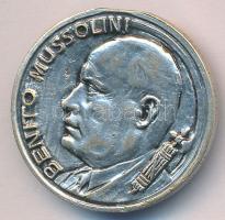 Olaszország ~1922-1943. "Benito Mussolini szülőháza" ezüstözött Cu emlékérem (23mm) T:2 Italy ~1922-1943. "Birthplace of Benito Mussolini" silver plated Cu commemorative medallion (23mm) C:XF