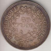 Franciaország 1974. 50Fr Ag "Herkules csoport" T:2 Dísztokban France 1974. 50 Francs Ag "Hercules group" in case C:XF