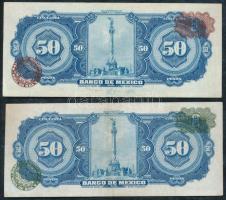 Mexikó 1957-1959. 50P (2x) T:II-
Mexico 1957-1959. 50 Pesos (2x) C:VF