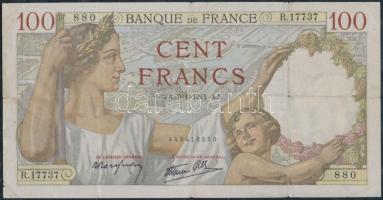 Franciaország 1941. 100F T:III
France 1941. 100 Francs C:F