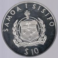 Samoa 1996. 10$ Ag "Jakob le Maire - Eendracht hajó" T:PP Samoa 1996. 10 Dollar Ag "Jakob le Maire - Eendracht" C:PP