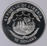 Libéria 2005. 10$ Ag "Benyovszky Móric" T:PP Tanúsítvánnyal Liberia 2005. 10 Dollars Ag "Moric Benyovszky" C:PP With certificate