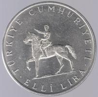 Törökország 1972. 50L Ag "Kemal Atatürk" T:2 Turkey 1972. 50 Lira "Kemal Atatürk's Entry into Smyrna" C:XF