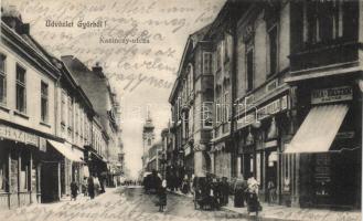 Győr, Kazinczy utca, Mayr Gyula óra üzlete (EB)
