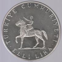 Törökország 1972. 50L Ag "Kemal Atatürk bevonulása Smyrnába" T:exPP Turkey 1972. 50 Lira "Kemal Atatürk's Entry into Smyrna" C:exPP