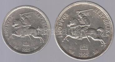 Litvánia 1925. 1L Ag + 2L Ag T:2,2-
Lithuania 1925. 1 Litas Ag + 2 Litas Ag C:XF,Vf