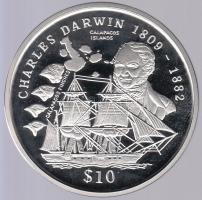 Sierra Leone 1999. 10$ Ag "Charles Darwin" T:PP Sierra Leone 1999. 10 Dollars Ag "Charles Darwin" C:PP
