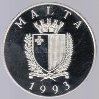 Málta 1993. 5L (10Ecu) Ag "Európa védelme" T:PP
Malta 1993. 5 Liri (10Ecu) Ag "Defens...
