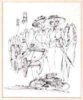 3db, különféle technikákkal készült grafika, 29x20,5-42x30cm