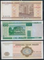 Fehéroroszország 1994-2000. 20R + 100R + 20.000R T:I
Belorussia 1994-2000. 20 Rubles + 100 Rubles + ...
