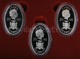 Zambia 2000. 1000Kw CuNi "Nagy Felfedezések" sorozat 2x3 darab érme dísztokban T:PP
Zambia...