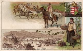 Budapest, Chocolat Suchard, folklore, litho (EK)