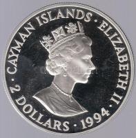 Kajmán-szigetek 1994. 2$ Ag "A tízvitorla hajótörése" T:PP Csak 15.000db! Cayman Islands 1994. 2 Dollars Ag "Wreck of the Ten Sails" C:PP