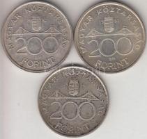 1992-1994. 200Ft Ag "Deák" (3x) T:2