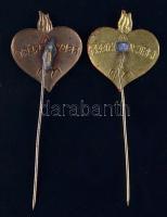 ~1930. "A Felvidékért" Br kitűző, egyik festett (piros) (2x) T:2